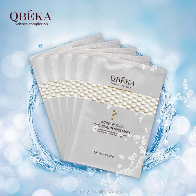 QBEKA Ενεργό Πεπτίδιο Μαργαριτάρι Λευκαντικό Λευκαντικό Μάσκα 5pcs/Box για όλους τους τύπους δέρματος 5